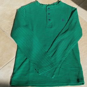 POLO Ralph Lauren  Kelly Green Waffle Weave Henley in medium